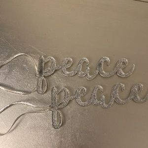 2 Lauren Conrad "Peace" Christmas Ornaments